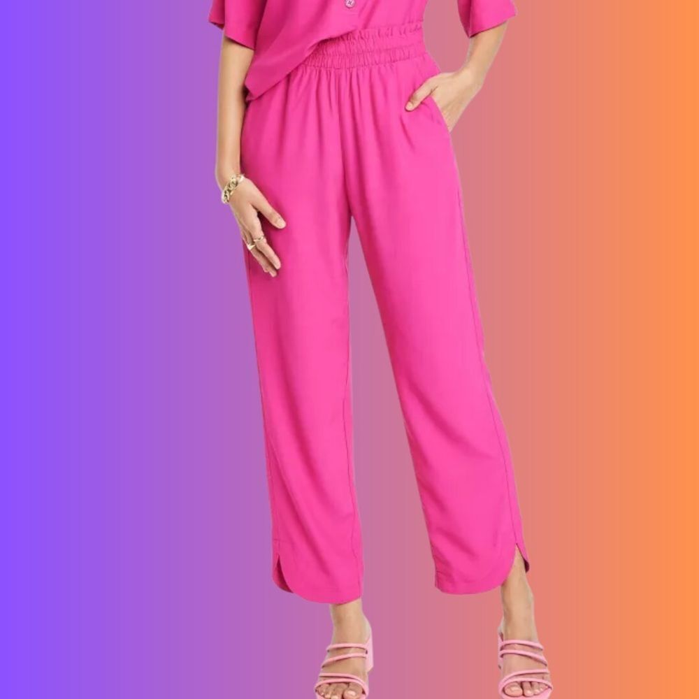 a new day Women's Cropped Pants in Vibrant Pink